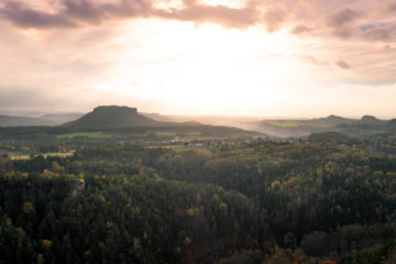 Sonnenuntergang, Lilienstein